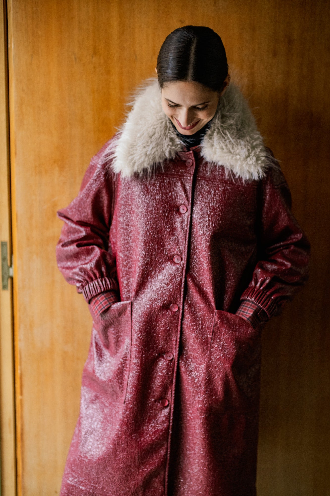 Folienstretch Rot Crashoptik Fibre Mood 36