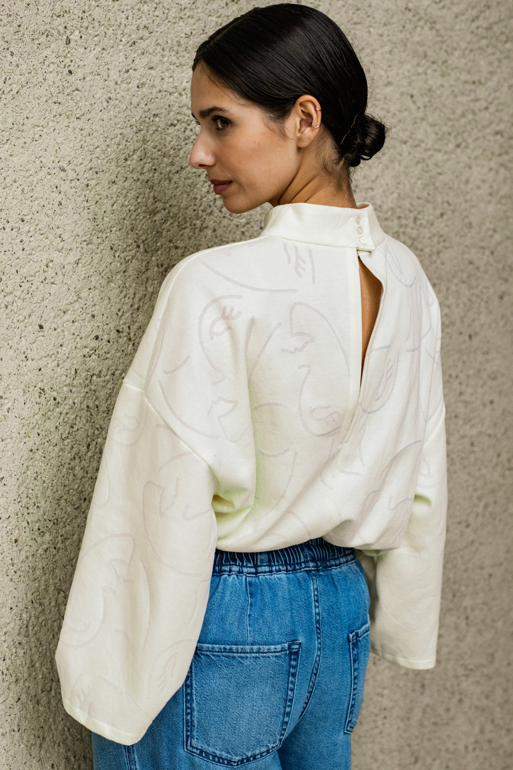 Jacquard mit Gesichtsilhouette Fibre Mood 36