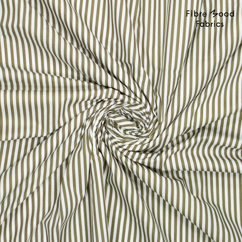 Baumwollpopelin grün gestreift Fibre Mood 36