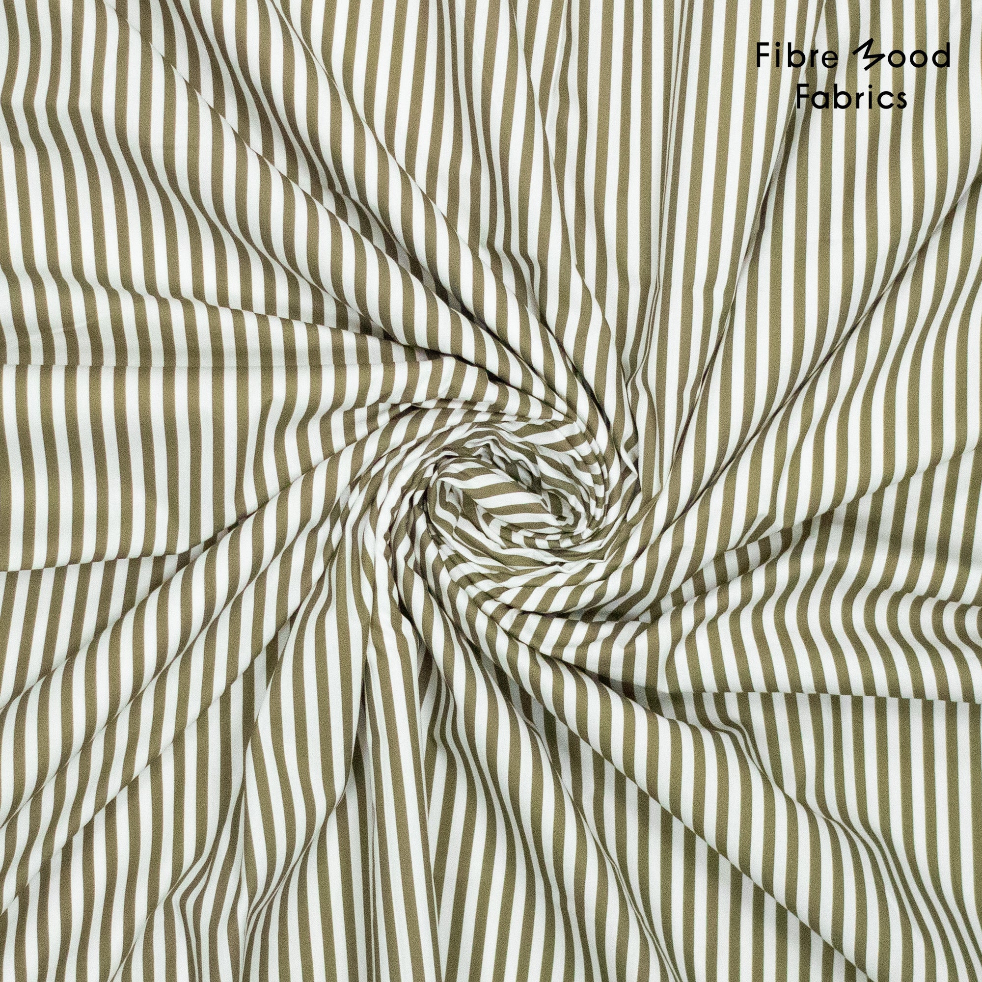 Baumwollpopelin grün gestreift Fibre Mood 36