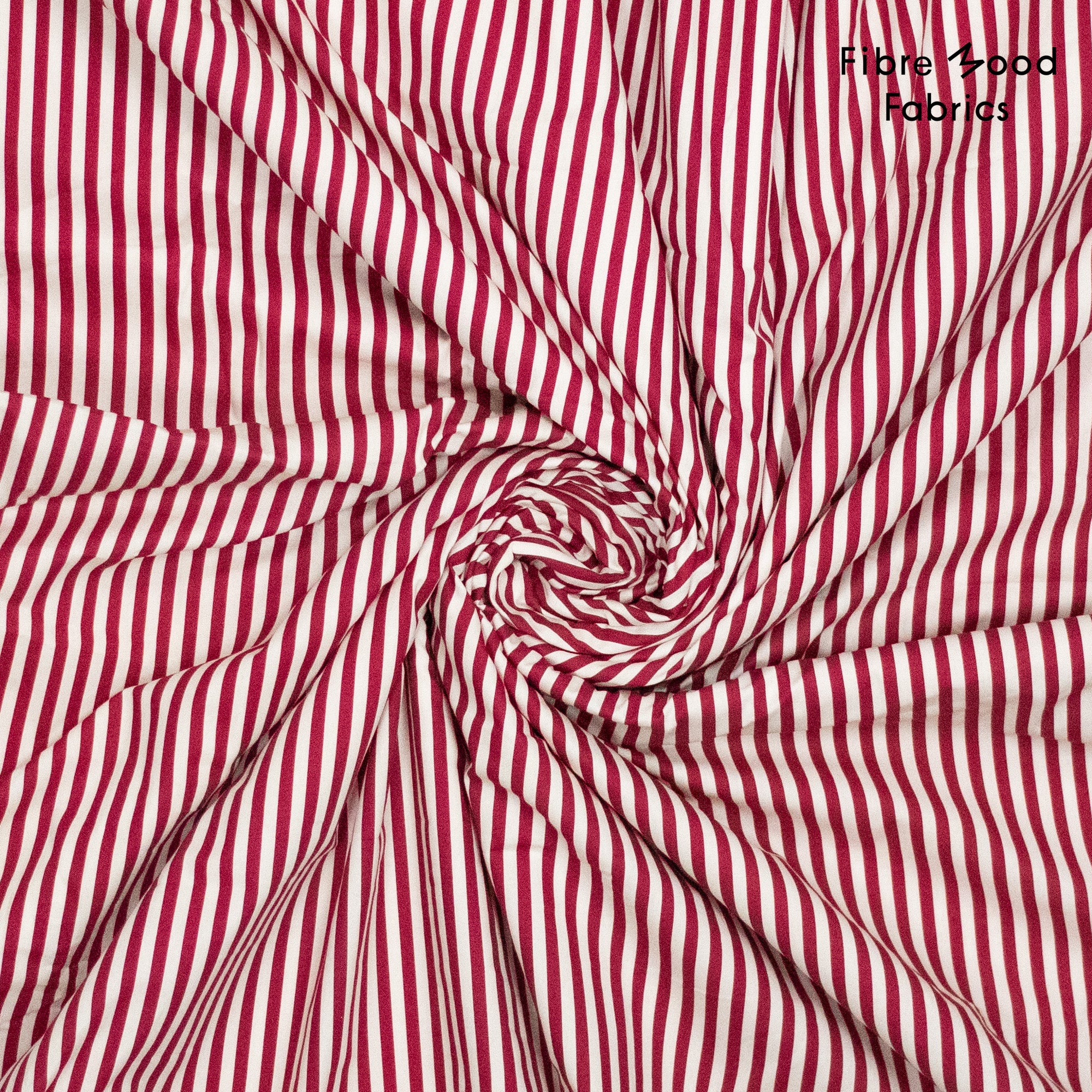 Baumwollpopelin rot gestreift Fibre Mood 36