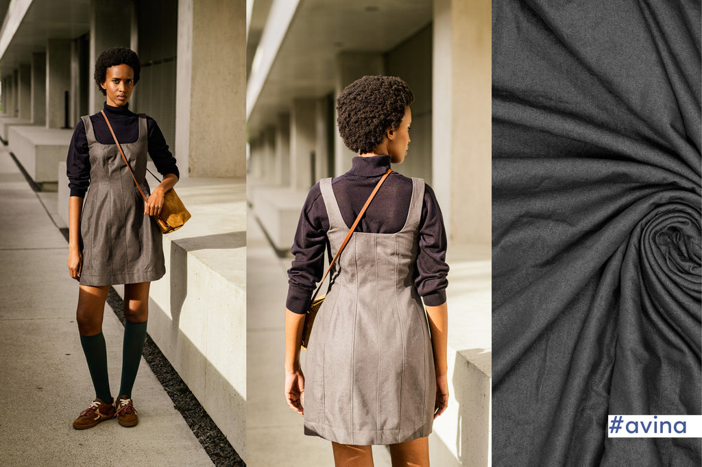 Jeansstoff anthrazit Fibre Mood 36